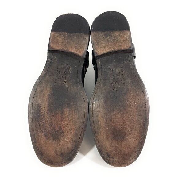 Frye Mens Phillip Harness Moto Biker Boots Size 10 D Back Zip Black Leather - Picture 11 of 14